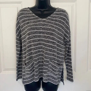 Garage black and white horizontal striped sweater size XS